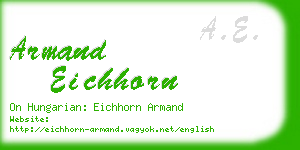 armand eichhorn business card